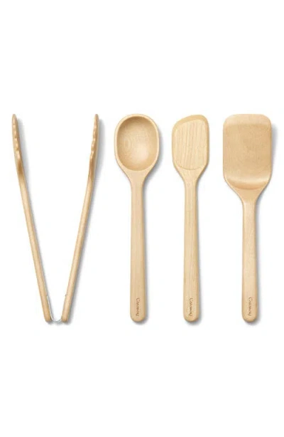 Caraway 4-piece Birch Kitchen Utensil Set In Neutral