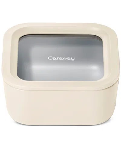 Caraway 4.4-cup Square Glass Food Storage & Lid In Neutral