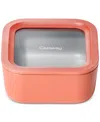 Caraway 4.4-cup Glass Food Storage Container In Perracotta