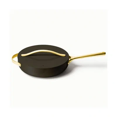 Caraway 4.5qt Iconics Nonstick Ceramic Saute Pan W/ Lid, Black/gold