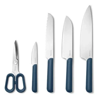 Caraway 5pc Knife Set In Navy