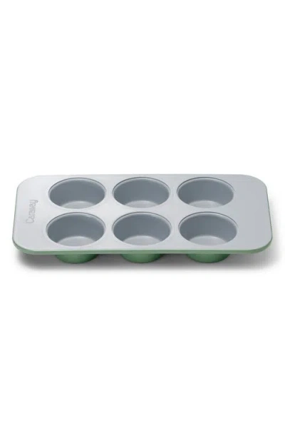 Caraway 6-cup Nonstick Ceramic Muffin Pan In Green