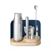 Caraway 6 Piece Bar Set With Storage In Blue