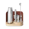 Caraway 6 Piece Bar Set With Storage In Brown