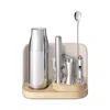 Caraway 6 Piece Bar Set With Storage In Silver