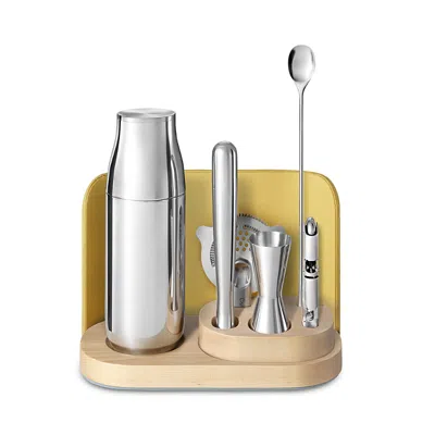 Caraway 6 Piece Bar Set With Storage In Yellow