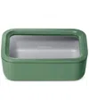 Caraway 6.6 Cup Rectangular Glass Food Container In Sage