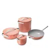 Caraway Nonstick Ceramic 7-piece Cookware Set With Lid Storage In Perracotta