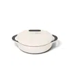 Caraway Cast Iron 3.5-quart Braiser With Domed Lid In Cream