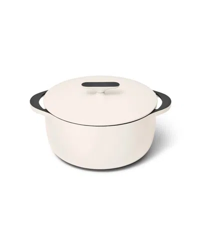 Caraway Cast Iron 6.5-quart Dutch Oven With Flat Lid In Cream