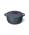 Caraway Cast Iron 6.5-quart Dutch Oven With Flat Lid In Midnight Blue