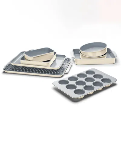 Caraway Non-toxic Ceramic Non-stick Mega 11 Piece Bakeware Set In Cream