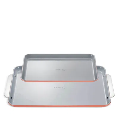 Caraway Ceramic Nonstick Baking Sheet Duo In Silver