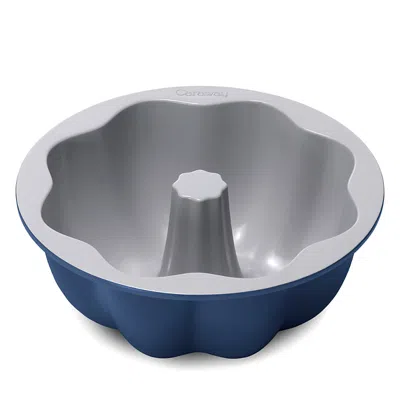 Caraway Ceramic Nonstick Fluted Cake Pan In Blue