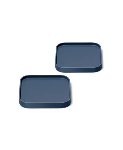 Caraway Ceramic-coated 2-piece Spoon Rest Set In Blue