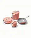 Caraway Nonstick Ceramic 7-piece Cookware Set With Lid Storage In Perracotta