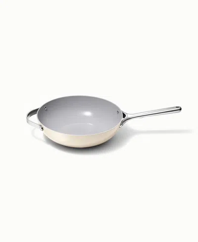 Caraway Cookware Plus Non-stick, Stir Fry Pan In Cream