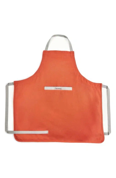 Caraway Cotton Apron In Perracotta