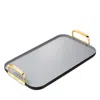 Caraway Double Burner Griddle With Gold Handles In Black