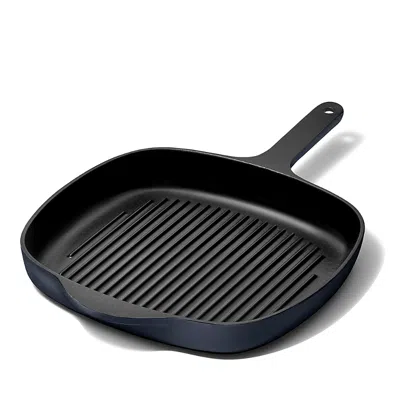Caraway Enameled Cast Iron 10.5 Grill Pan In Midnight