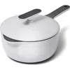 Caraway Enameled Cast Iron 1.8-quart Mini Sauce Pan With Lid In White