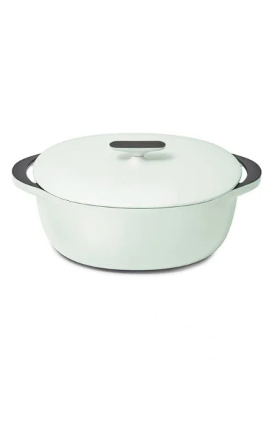 Caraway Enameled Cast Iron 8.5-quart Oval Dutch Oven With Lid In Blue