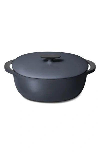 Caraway Enameled Cast Iron 8.5-quart Oval Dutch Oven With Lid In Gray