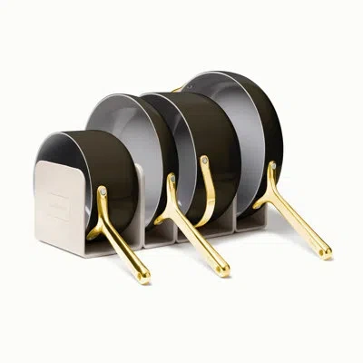 Caraway Iconics Non-toxic Ceramic Nonstick Cookware Set, Black/gold In Black,gold