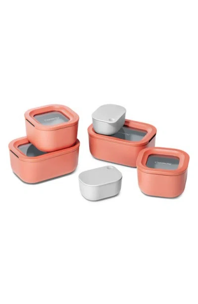 Caraway Mini Glass Food Storage 11-piece Set In Pink