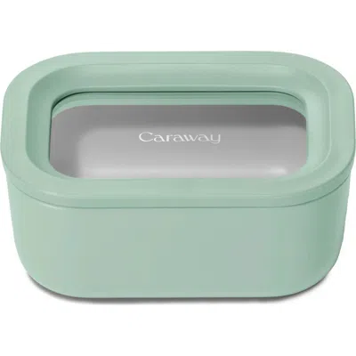 Caraway Mini Rectangle Glass Food Storage Container In Green