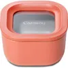 Caraway Mini Square Glass Food Storage Container In Pink