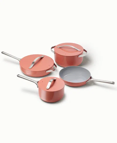 Caraway Non-stick Ceramic 12 Piece Cookware Set In Red