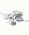 Caraway Non-toxic Ceramic Non-stick 7-piece Cookware Set With Lid Storage In Gray