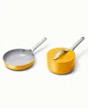Caraway Non-stick Ceramic Mini Fry Pan And Sauce Pan Duo In Marigold