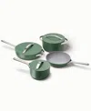 Caraway Non-toxic Ceramic Non-stick 7-piece Cookware Set With Lid Storage In Sage