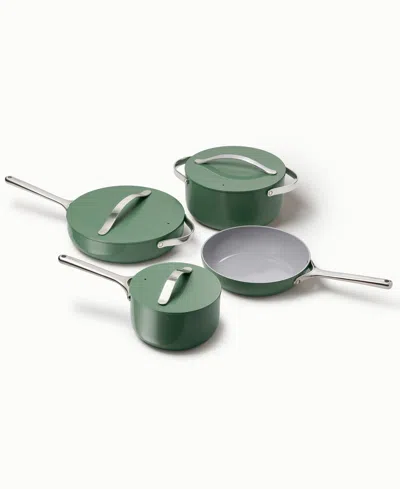 Caraway Non-stick Ceramic 7 Piece Cookware Set In Green
