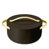 Caraway Non-stick Ceramic Dutch Oven With Gold Handles In Black