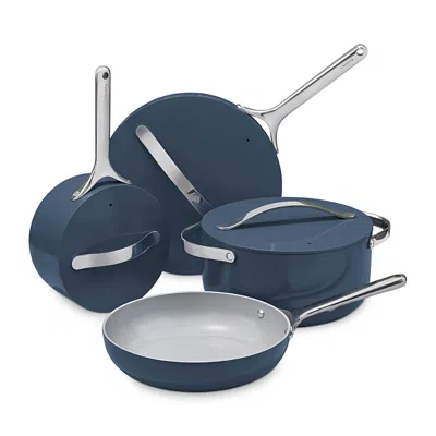 CARAWAY NON-TOXIC CERAMIC NON-STICK COOKWARE 7-PIECE SET,CW-CSET-NVY