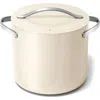 Caraway Nonstick Ceramic 12-quart Stockpot With Lid In Cream