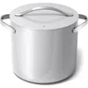 Caraway Nonstick Ceramic 12-quart Stockpot With Lid In Gray