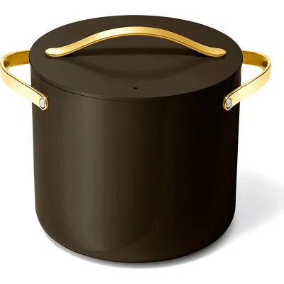 Caraway Nonstick Ceramic 12-quart Stockpot With Lid In Black