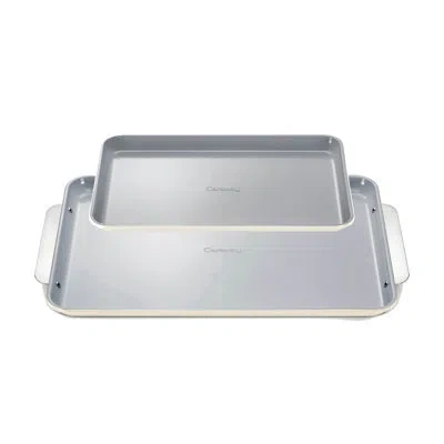 Caraway Nonstick Ceramic Baking Sheet Duo In Silver