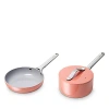 Caraway Non-stick Ceramic Mini Fry Pan And Sauce Pan Duo In Pink