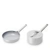 Caraway Non-stick Ceramic Mini Fry Pan And Sauce Pan Duo In Silver