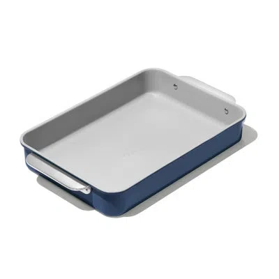 Caraway Nonstick Ceramic Rectangle Pan W/ Handles In Navy