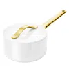 Caraway Nonstick Ceramic Sauce Pan With Lid In White