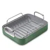 Caraway Non-stick Ceramic-coated 16.5" Roasting Pan With Rack In Sage