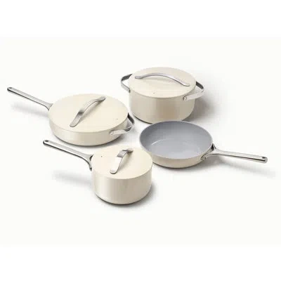 Caraway Non-toxic Ceramic Nonstick Cookware Set In Cream