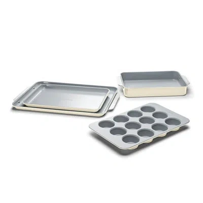 Caraway Non-toxic Nonstick Ceramic Half Bakeware Set In Cream