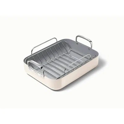 Caraway Roasting Pan W/ Rack In Cream